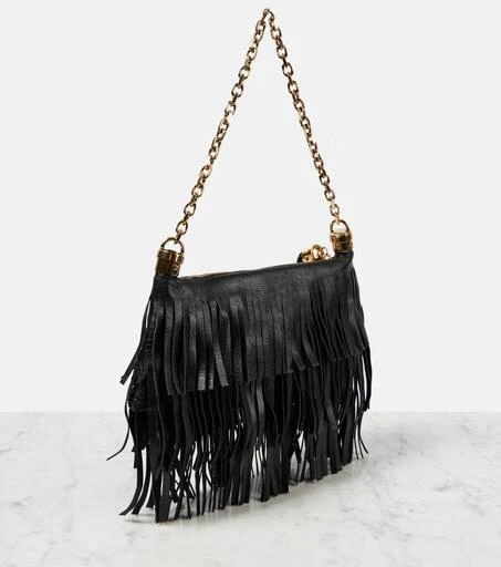 Chloé Chloé Foulard fringed leather shoulder bag 4
