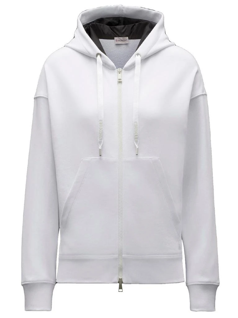 NA Love Moncler white hooded Sweatshirt with zip 1