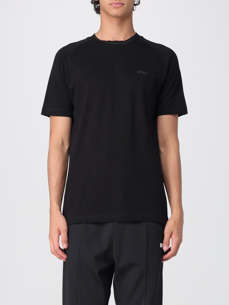 Tシャツ・カットソー HUGO BOSS 'Thompson 04' T-shirt BOSS Men's Thompson 04 Black Logo Sleeve Short Sleeve Crew