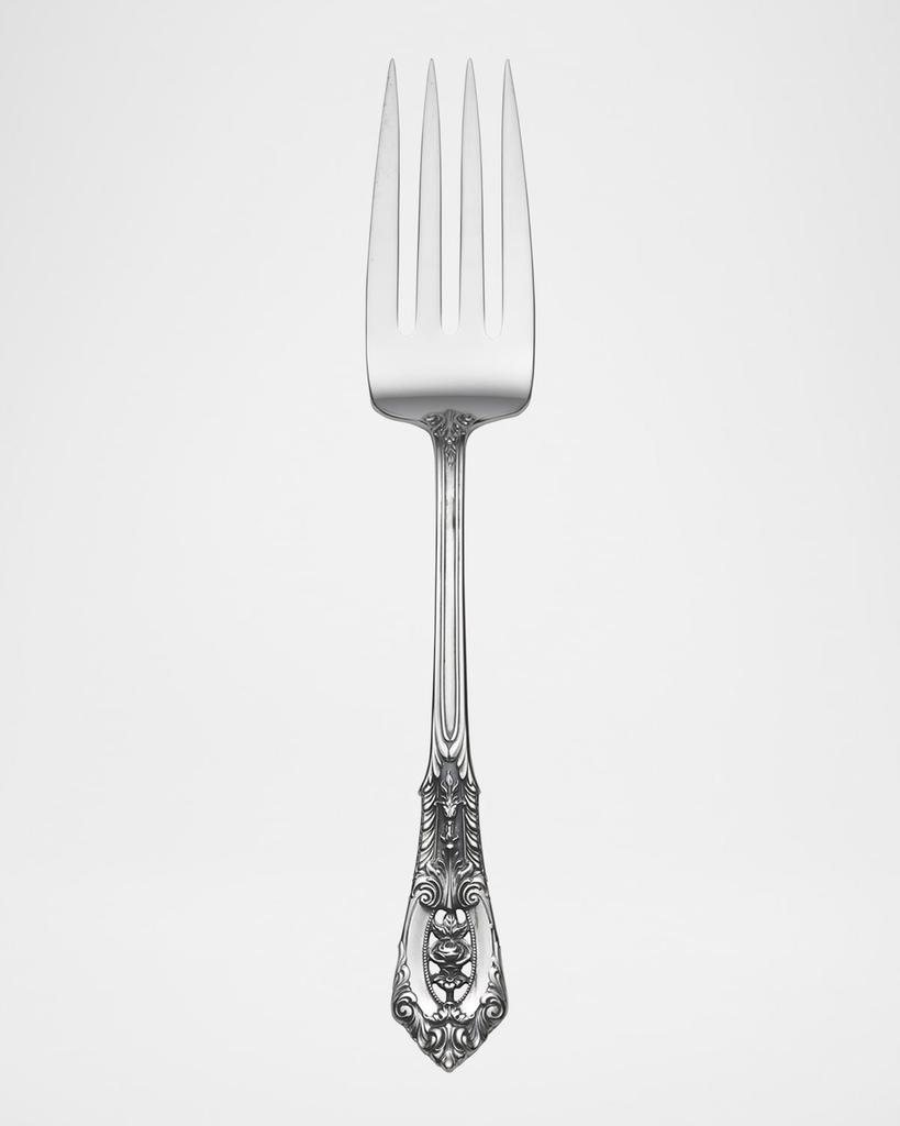 Wallace Silversmiths Rose Point Cold Meat Fork