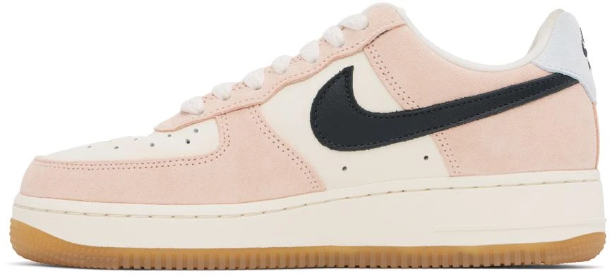 NIKE White & Pink Air Force 1 '07 Sneakers 3