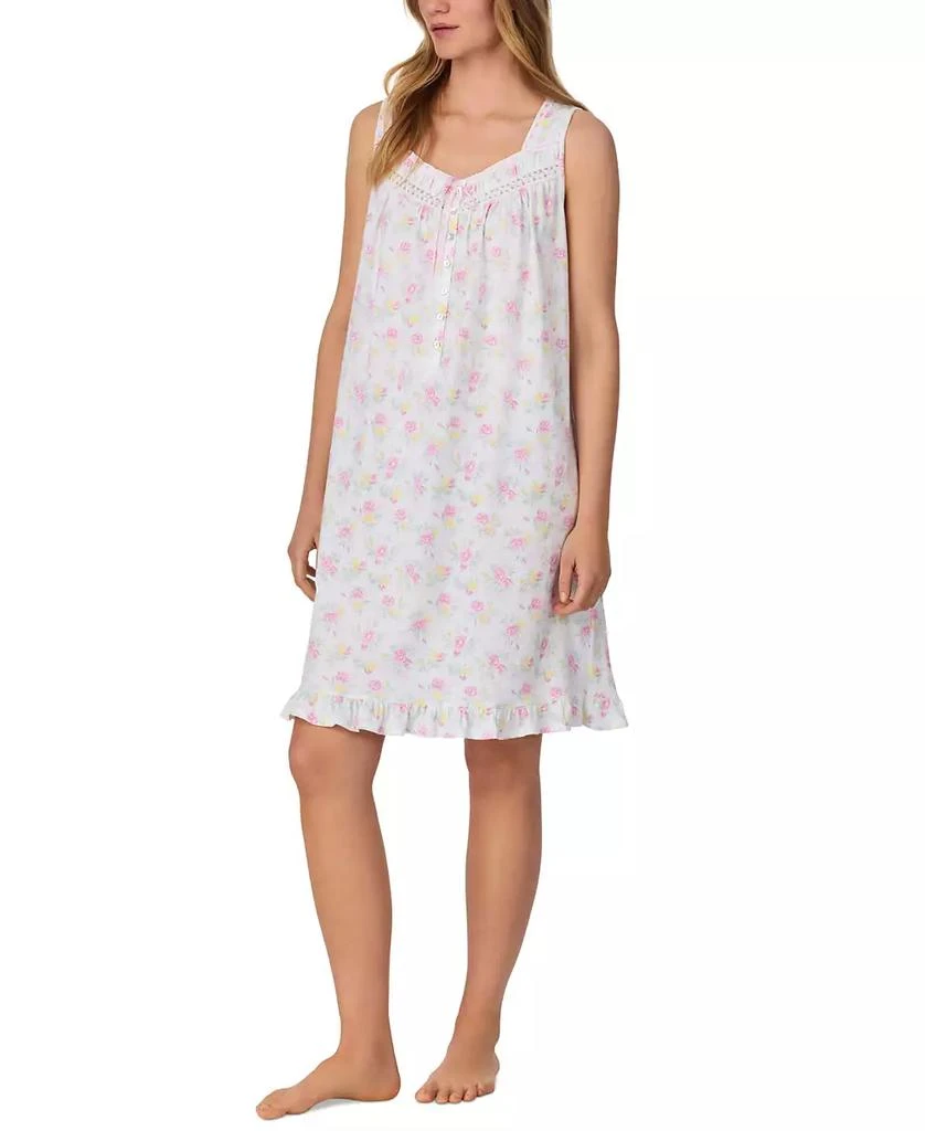 Eileen West Women's Cotton Sleeveless Floral Nightgown 3