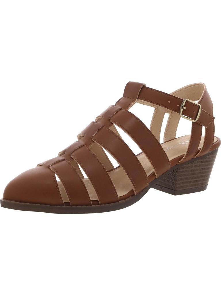 CL By Laundry Womens Faux Leather Pointed toe Block Heels