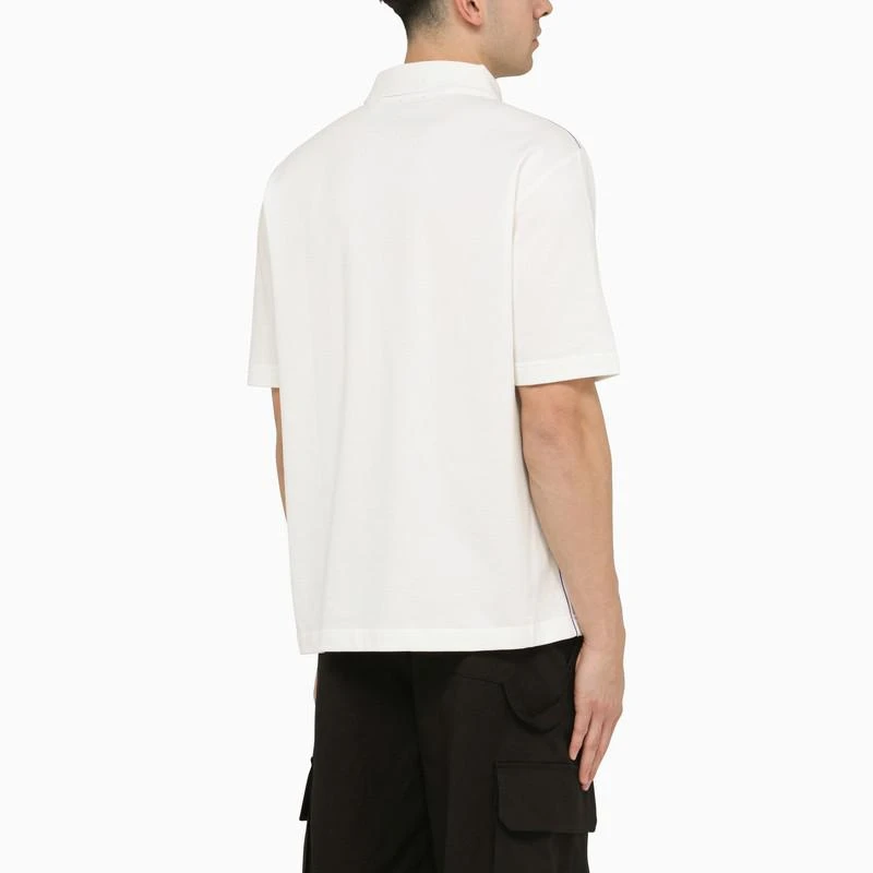 Burberry White cotton polo shirt with logo 3