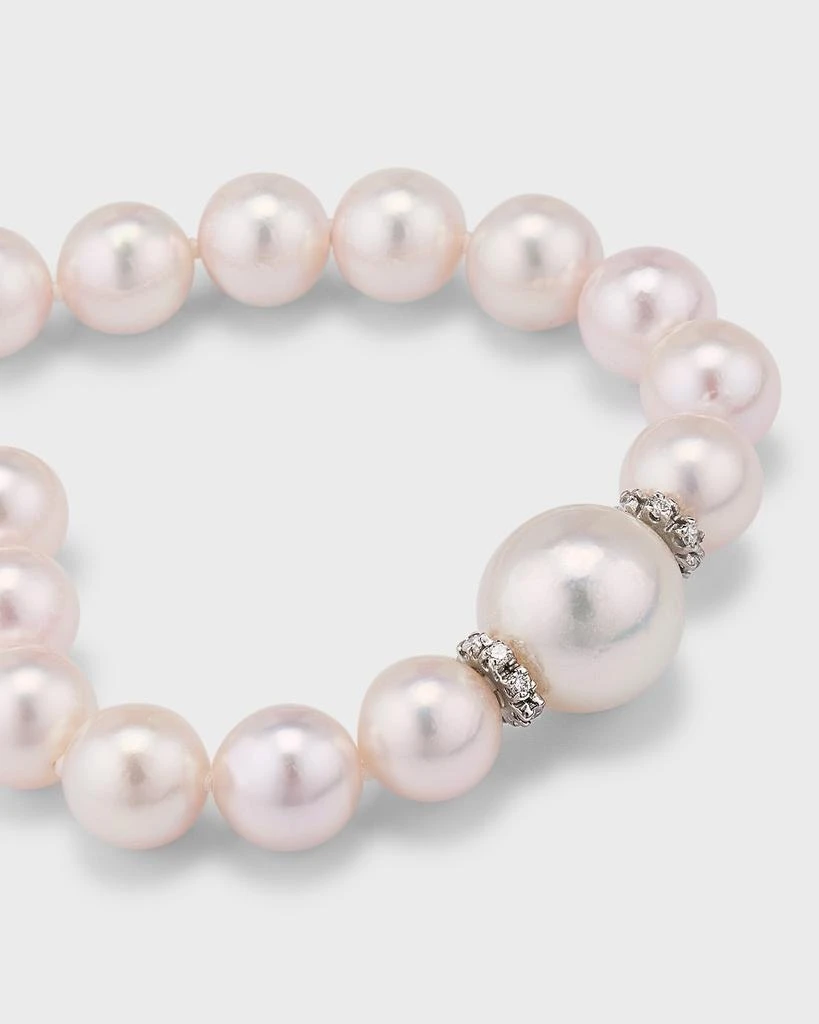 BELPEARL Aura 18K White Gold Pearl & Diamond Necklace 3
