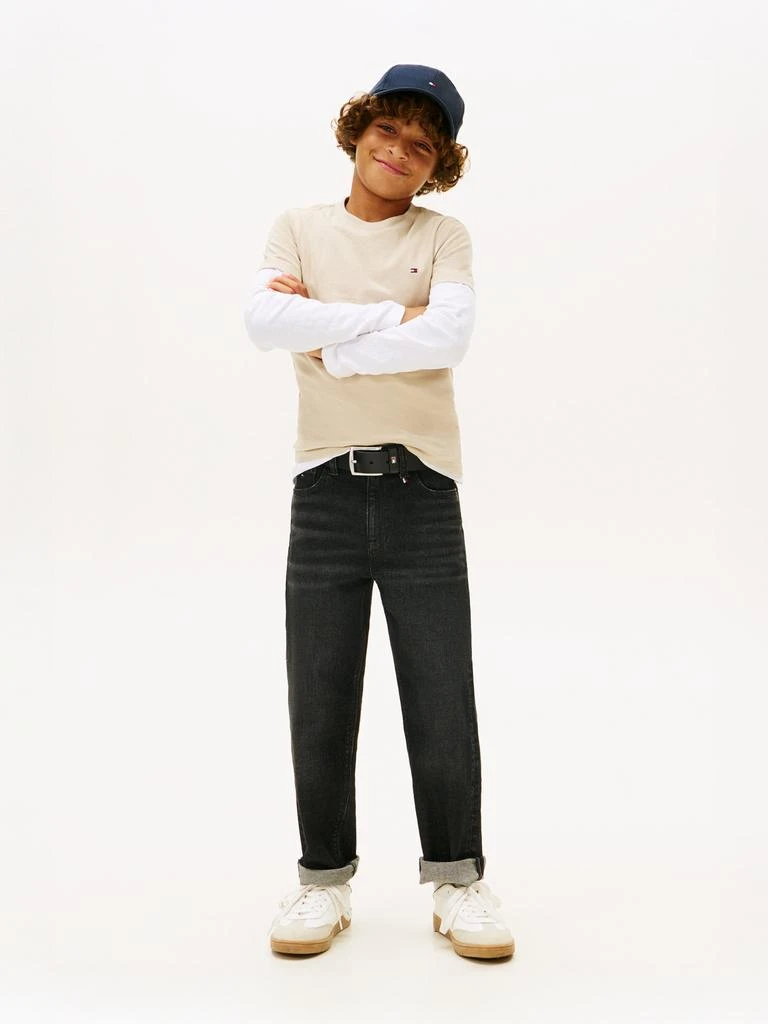 Tommy Hilfiger Tommy Hilfiger Boys Essential Cotton Regular Fit T-Shirt in Beige 2