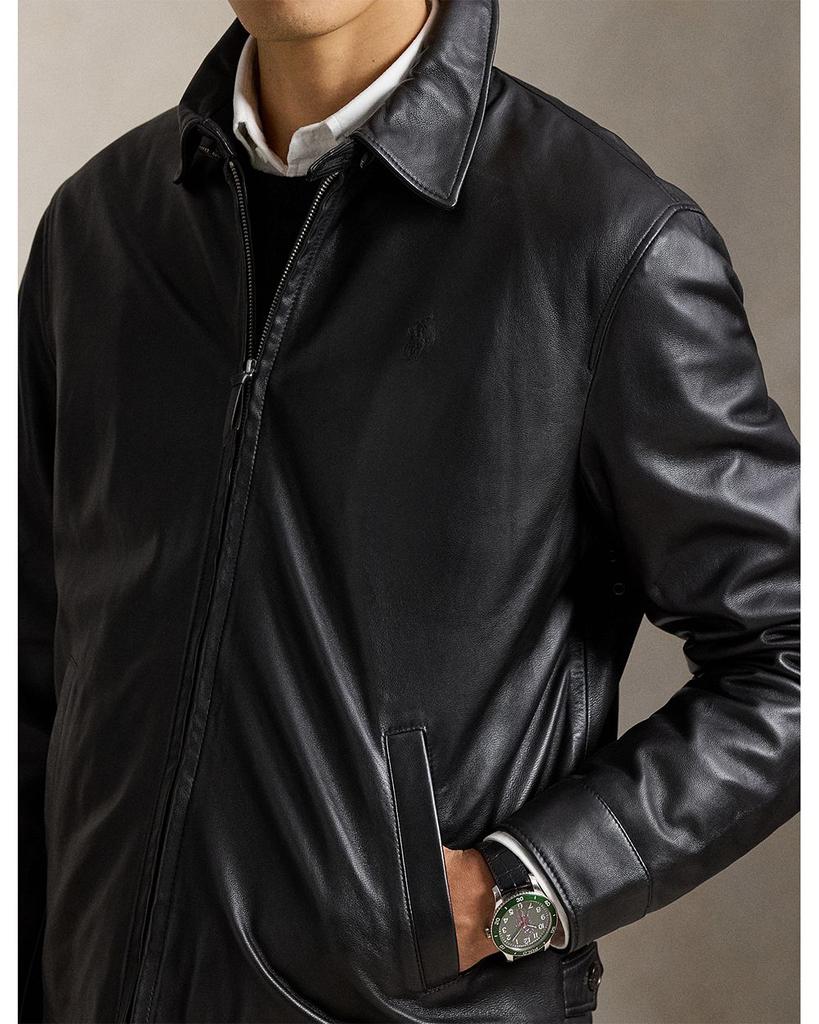 Ralph Lauren Maxwell Lambskin Leather Zip Jacket - Jackets - Free
