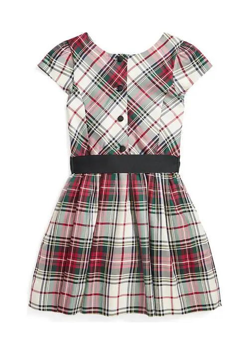 Ralph Lauren Girls 2-6x Plaid Twill Dress 2