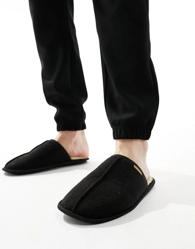 Ben Sherman Ben Sherman mule slippers in black 1