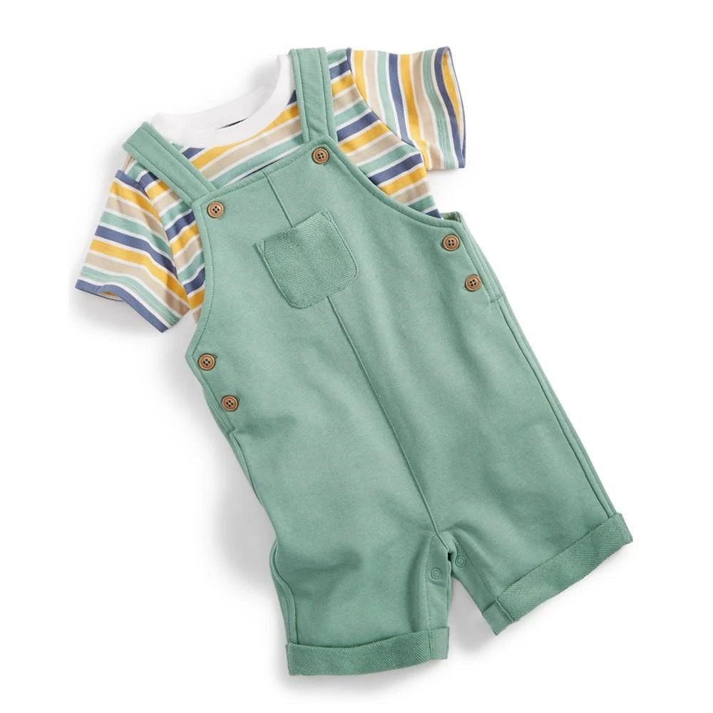 First Impressions Baby Boys Peter Stripe Shirt and Shortall, 2 Piece Set, Created for Macy's 1