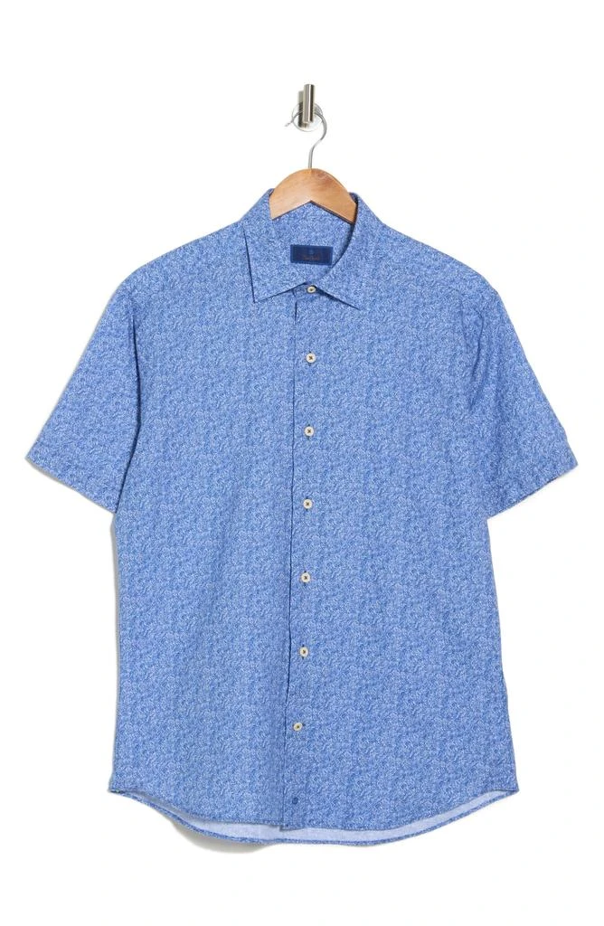 David Donahue Novelty Casual Short Sleeve Button-Up Shirt 3