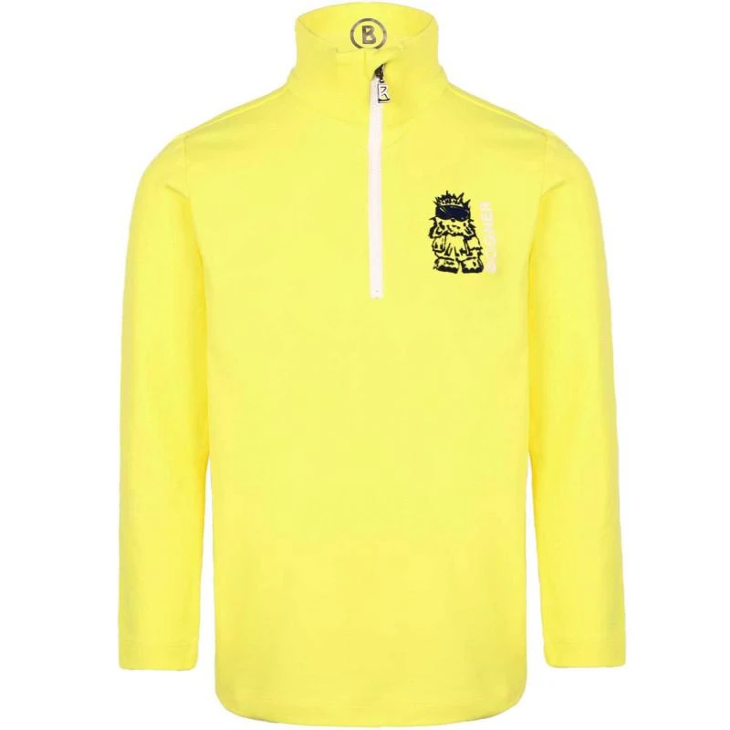 Bogner High neck ski top base layer in yellow 1