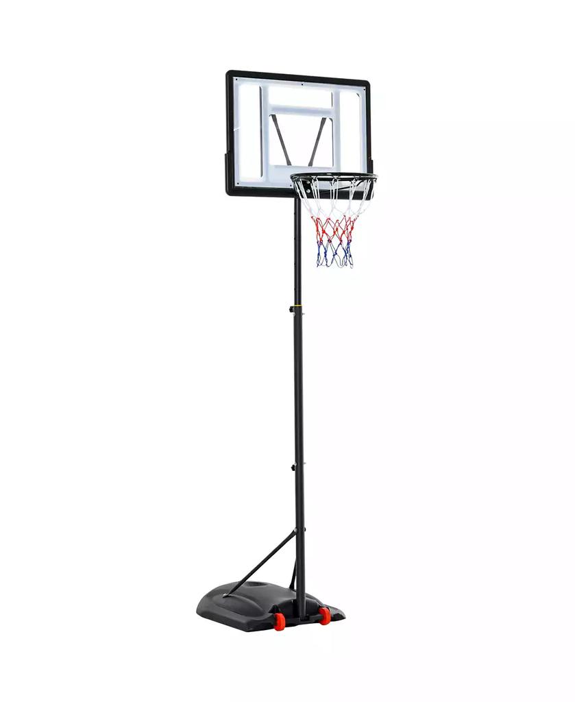 Soozier Portable Basketball Sd 
Height Adjustable with Fillable Bottom Base