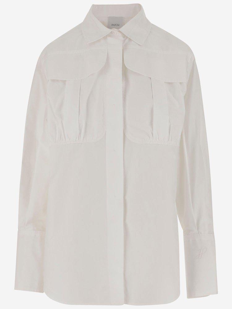 PATOU Patou Pleated Long Sleeve Blouse