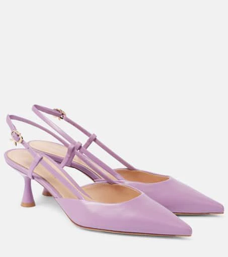 Gianvito Rossi Ascent 55 leather slingback pumps 1