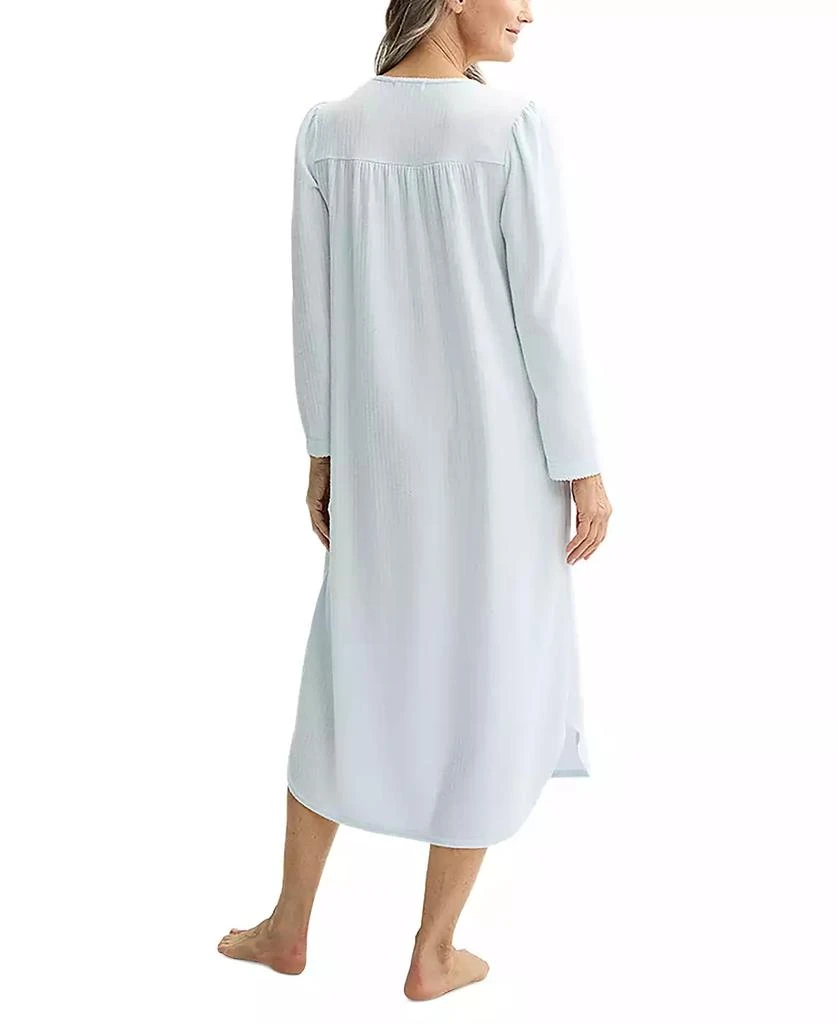 Miss Elaine Women's Embroidered Honeycomb Knit Nightgown 2
