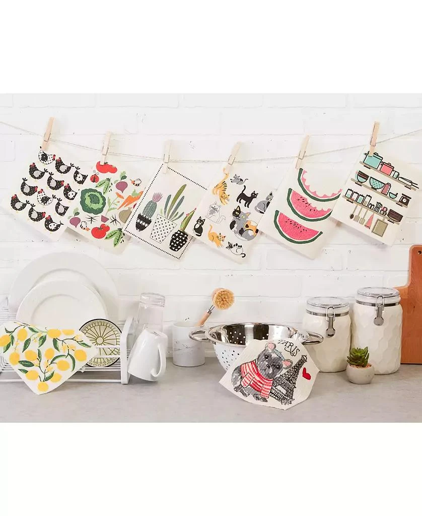 Design Imports Succulents Swedish Dishcloths Set of 3 5