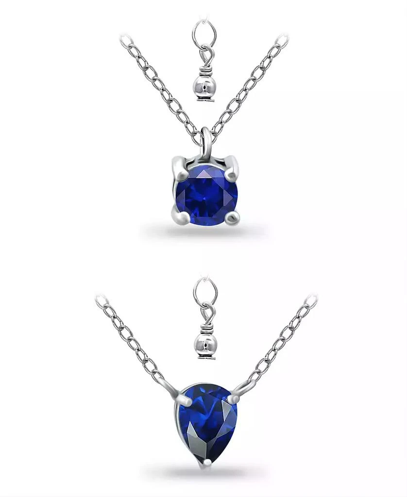 Giani Bernini Simulated Blue Sapphire Pendant Set, 2 Piece 1