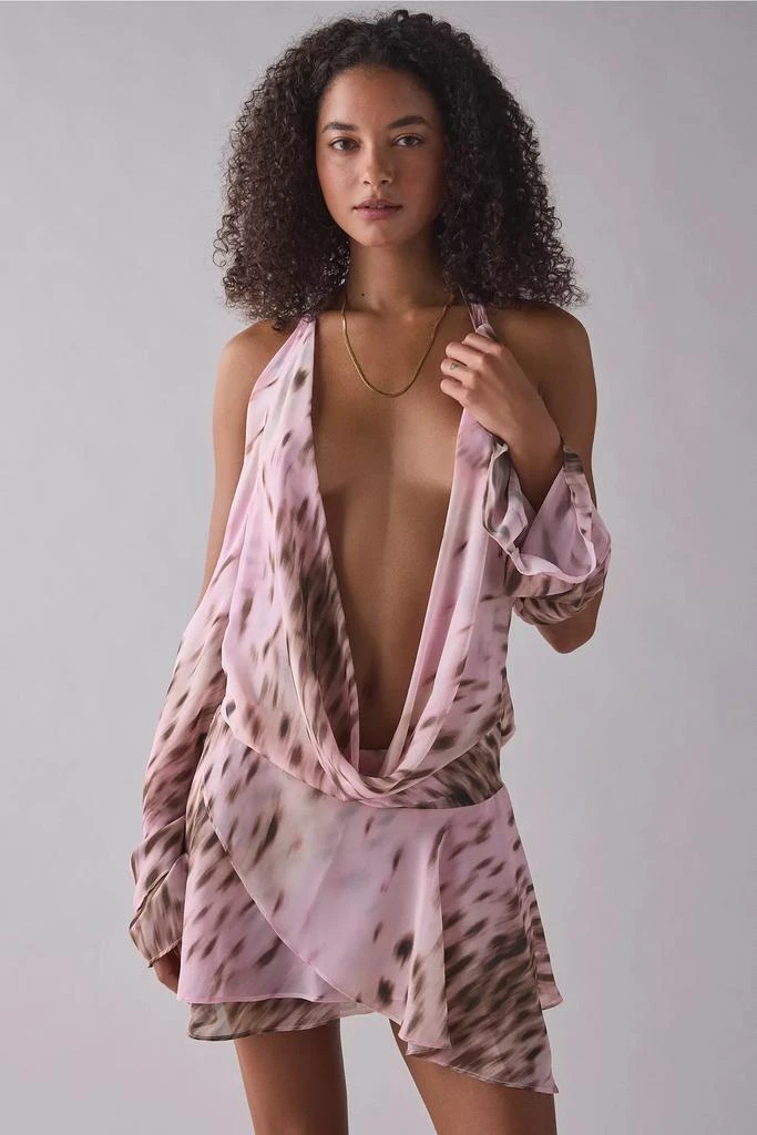 I.AM.GIA I.AM.GIA. Rosanna Plunging Cowl Halter Mini Dress - Dresses &  Skirts - Free Shipping - BeyondStyle