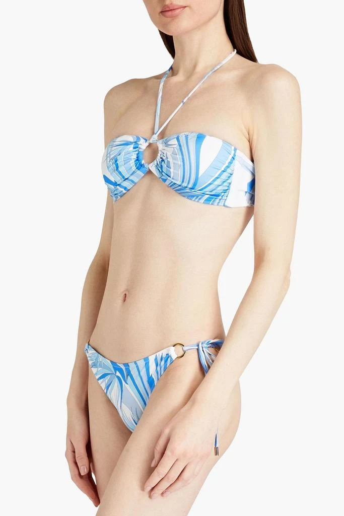 MELISSA ODABASH Janeiro embellished printed low-rise bikini briefs 2