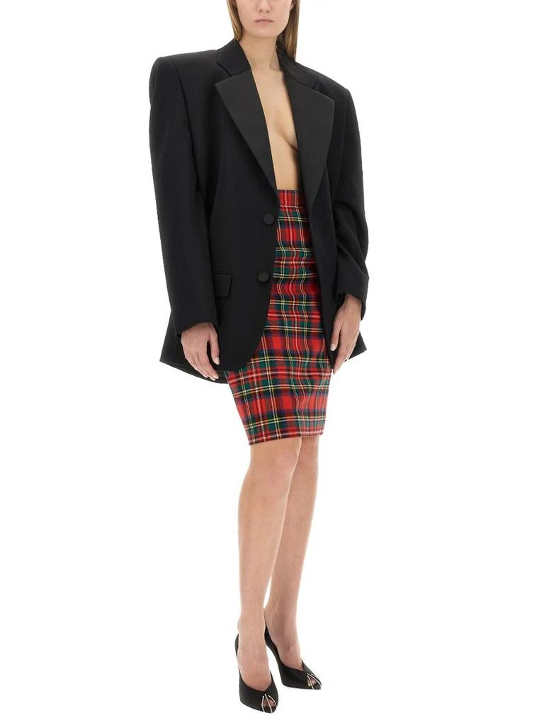 Yves Saint Laurent Saint Laurent Tartan Mini Pencil Skirt 4