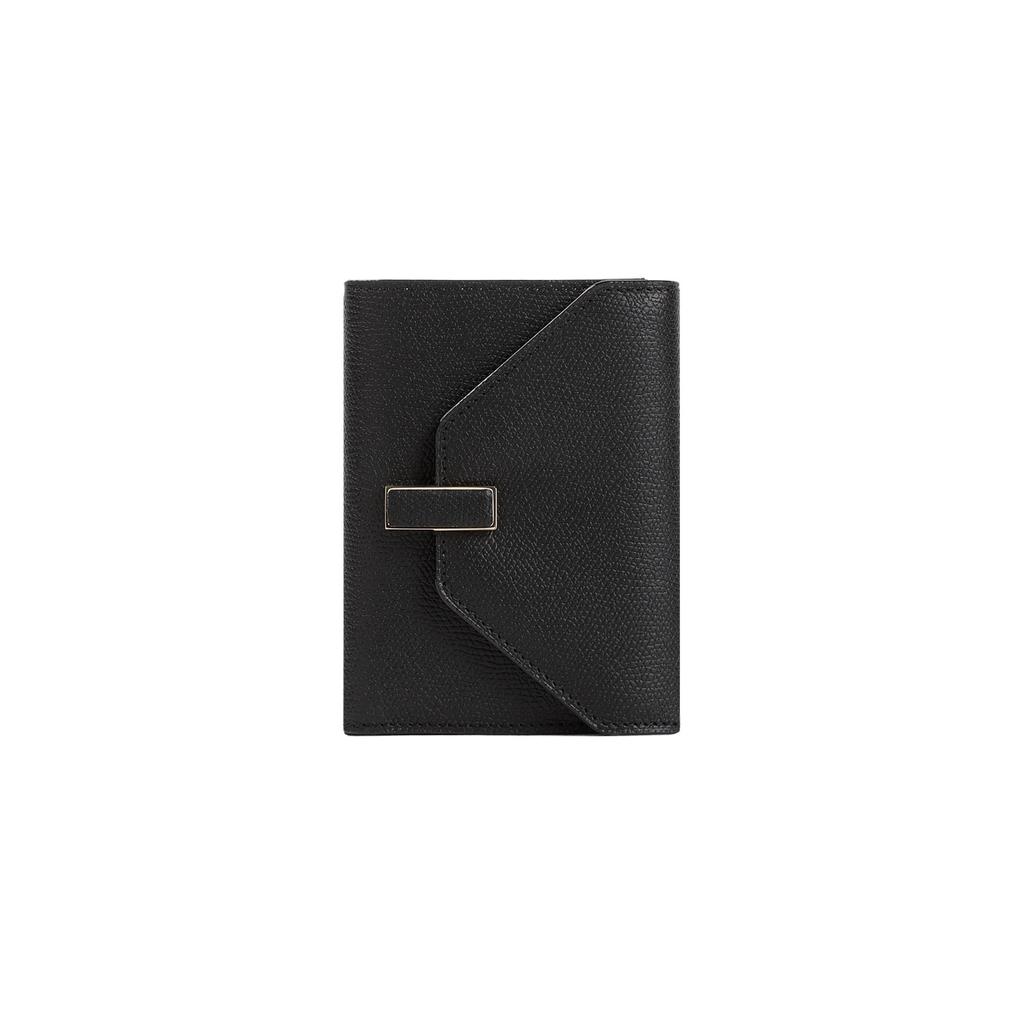 【関税込み】Valextra \"10 CC\" wallet with zip Men's Black Grained Leather Luxury wallet | Valextra Zip Around