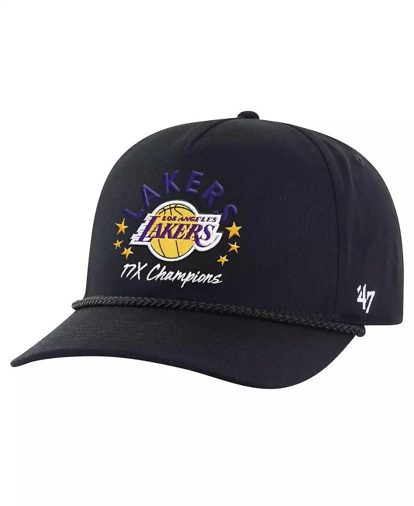47 Brand Men's Black Los Angeles Lakers Champs Global Star Hitch Adjustable Hat 1