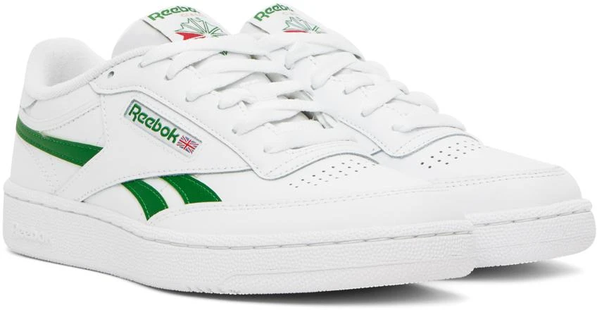 Reebok White & Green Club C Revenge Sneakers 4