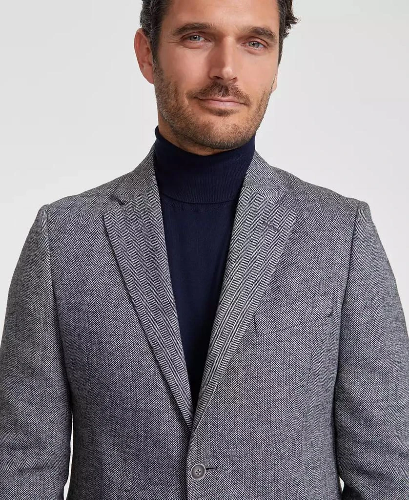 Nautica Men's Modern-Fit Solid Herringbone Tweed Sport Coat 4