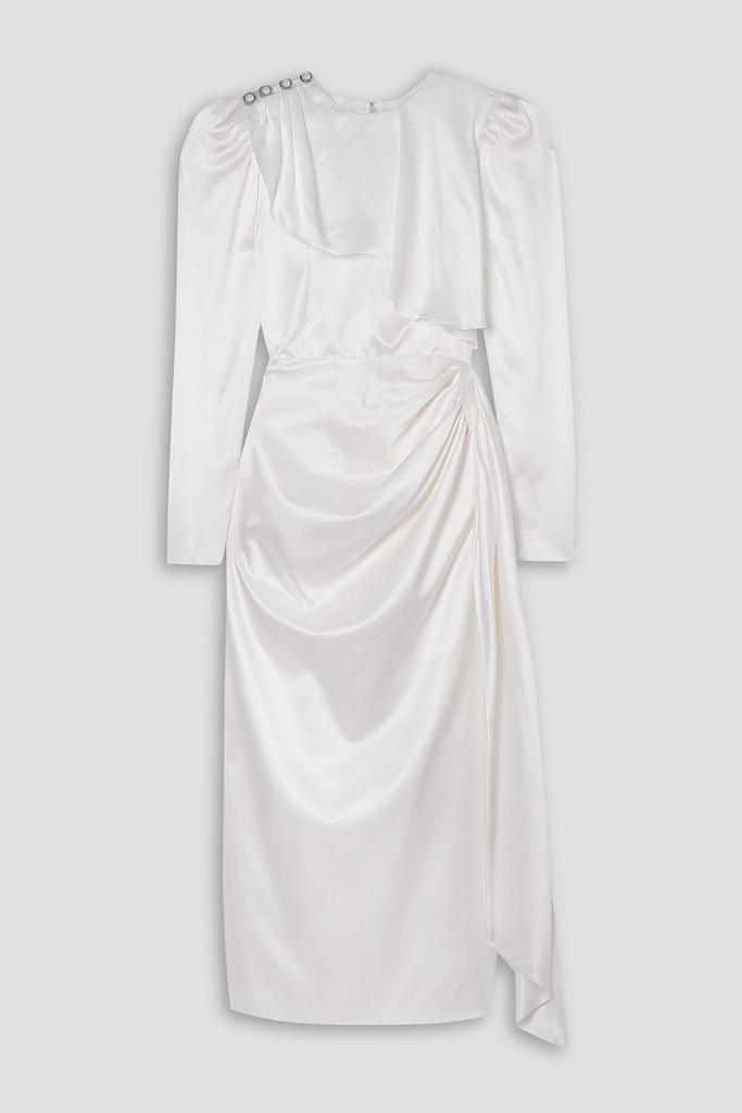 Alessandra Rich Draped silk-satin midi dress