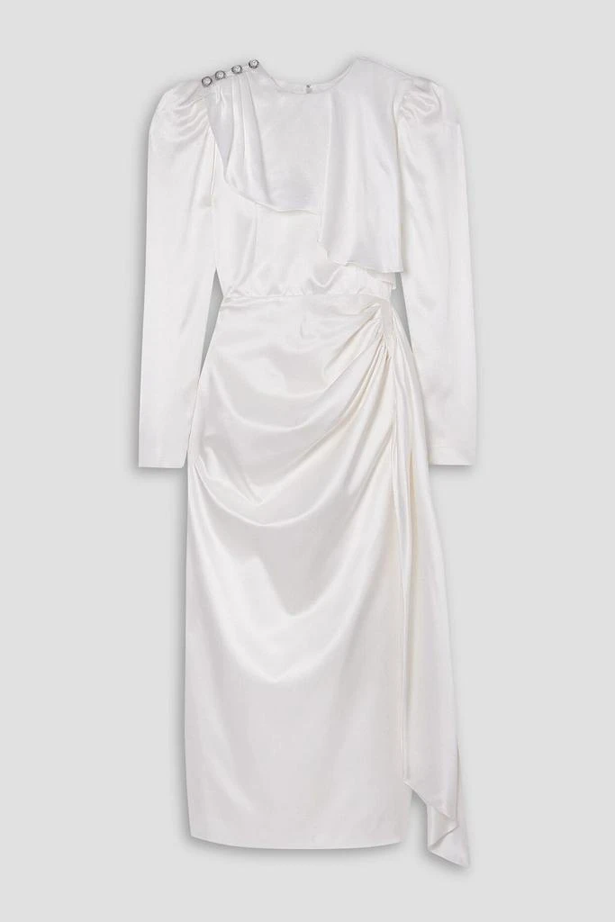 Alessandra Rich Draped silk-satin midi dress 1