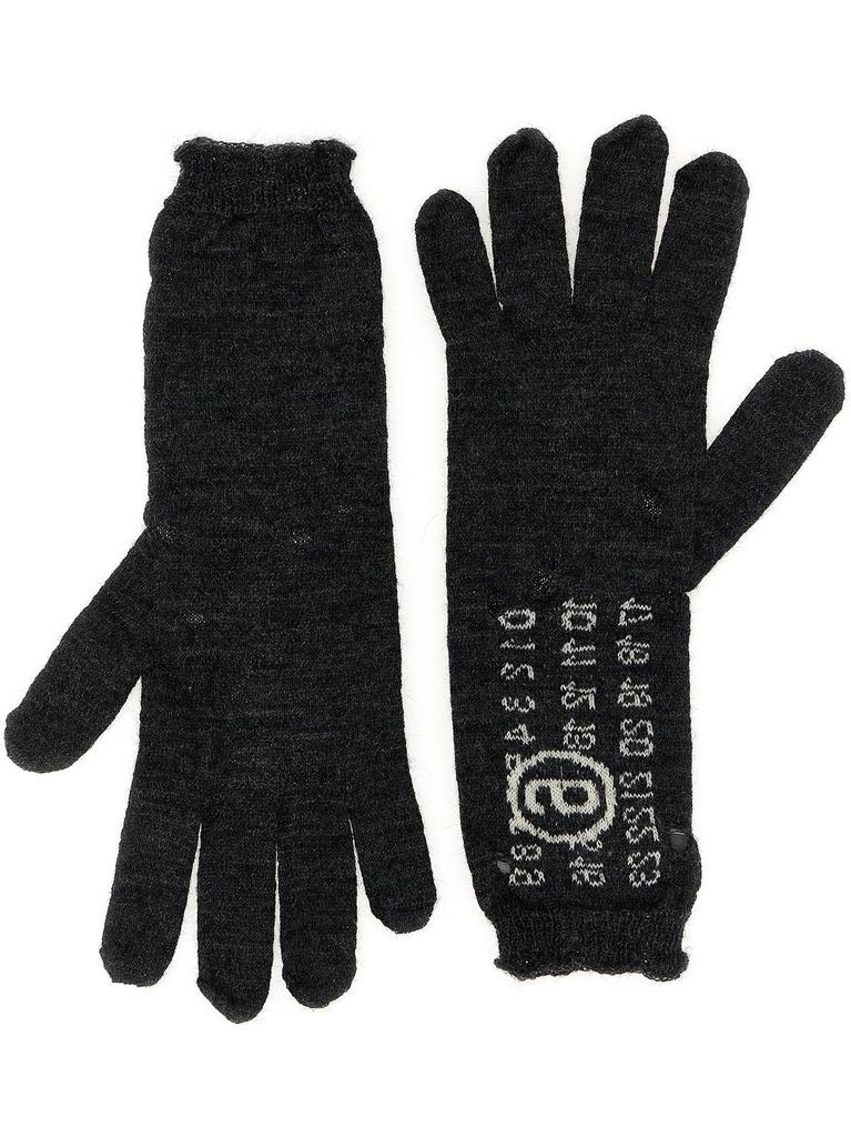 MM6 MM6 Maison Margiela Numbers-Motif Gloves