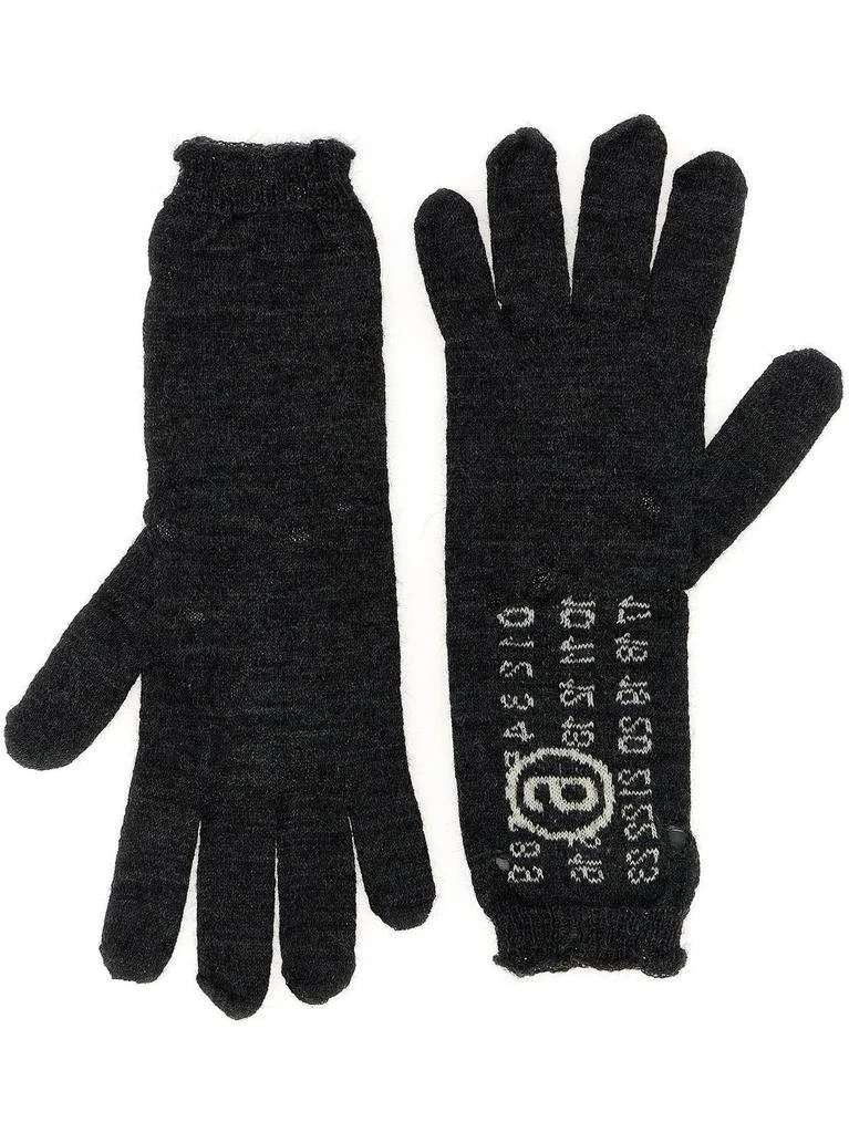MM6 MM6 Maison Margiela Numbers-Motif Gloves 2