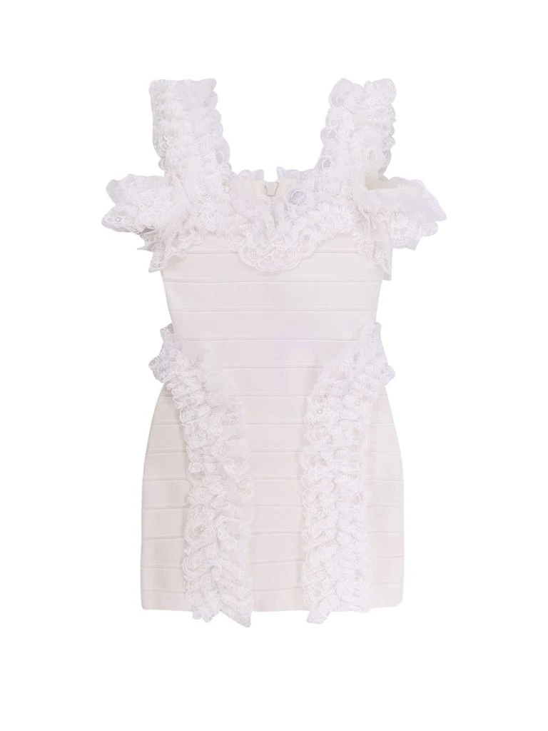 Self Portrait Christopher Kane Residency Knitted Dress With Ruffles 1