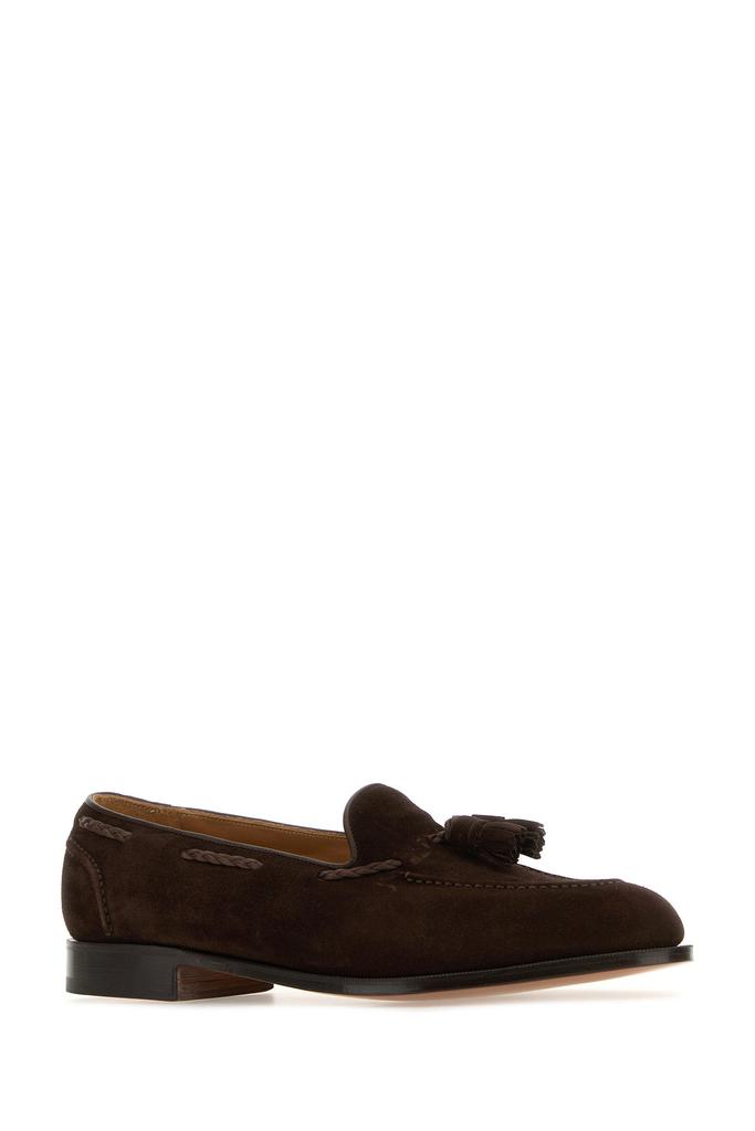 Edward Green Chocolate suede Belgravia loafers