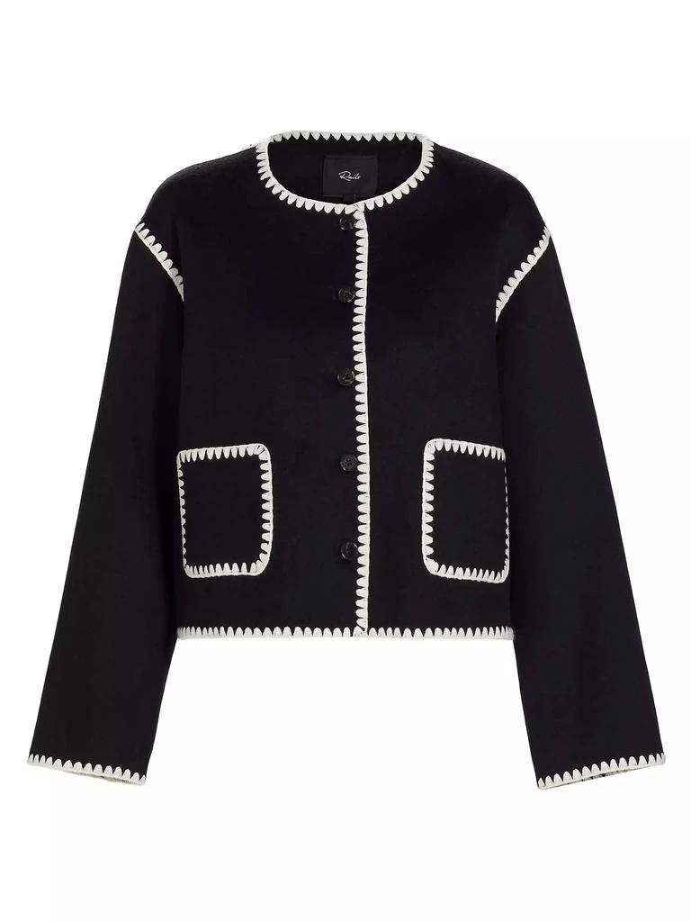 Rails Melanie Contast-Trim Wool-Blend Sweater 1