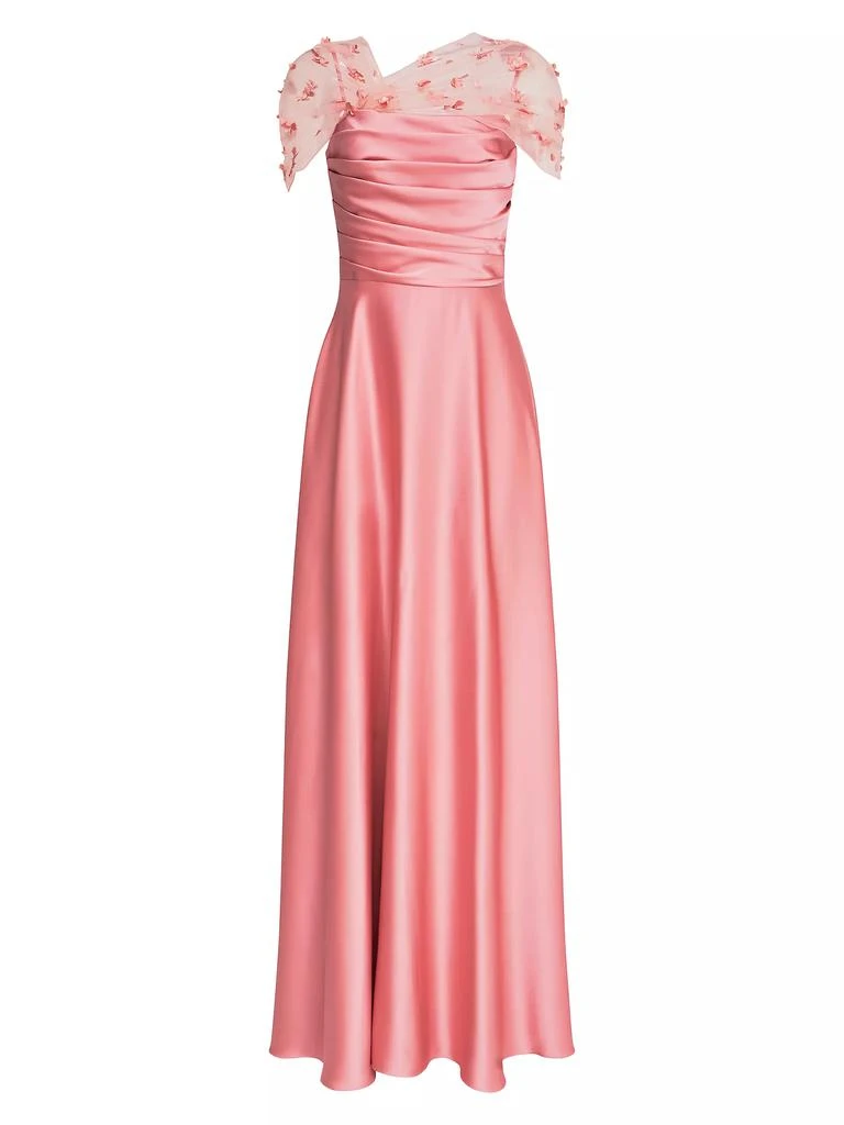 Theia Luella Shawl Draped A-Line Gown 1