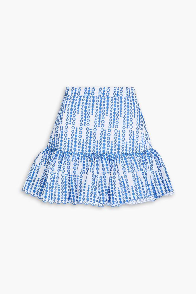 Charo Ruiz Ibiza Formentera gathered broderie anglaise cotton-blend mini skirt