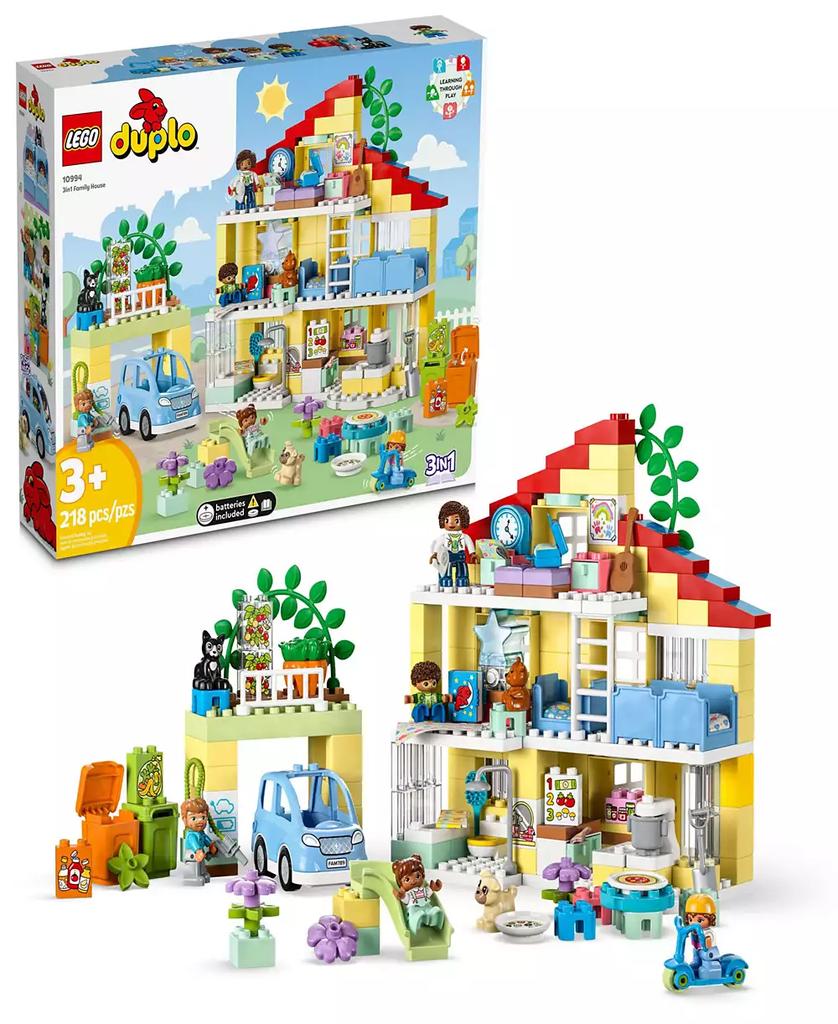 LEGO DUPLO Town 10994 3-in-1 Family House Toy STEM Home Building Set