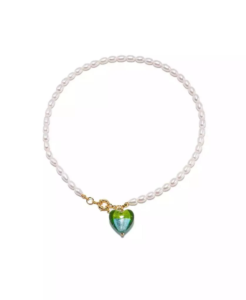 Classicharms Esmee Glaze Heart Pendant Baroque Pearl Necklace