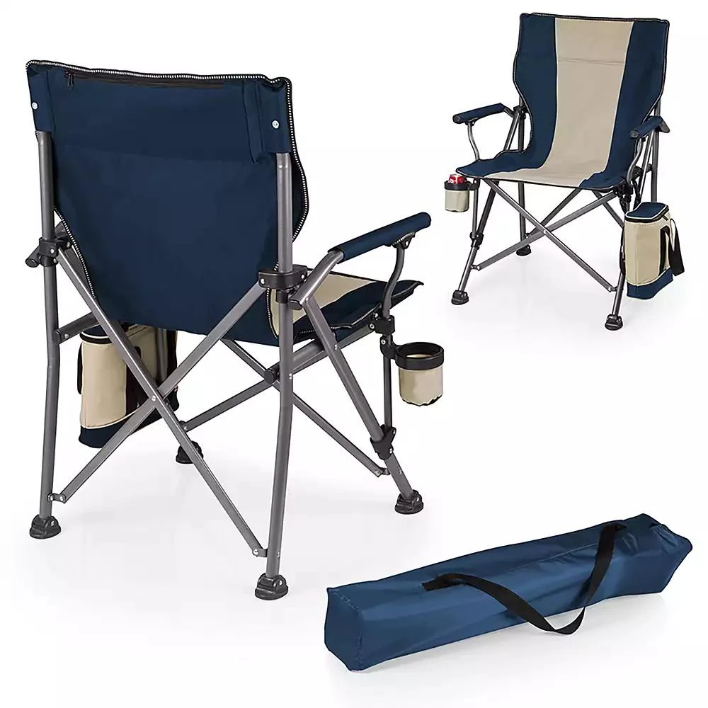 ONIVA by Picnic Time Navy Outlander Folding Camp Chair with Cooler 5