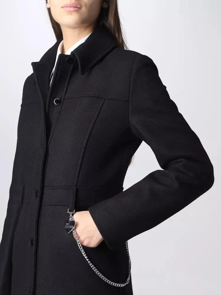 Love Moschino Love Moschino Black Wool Jackets & Coat 3