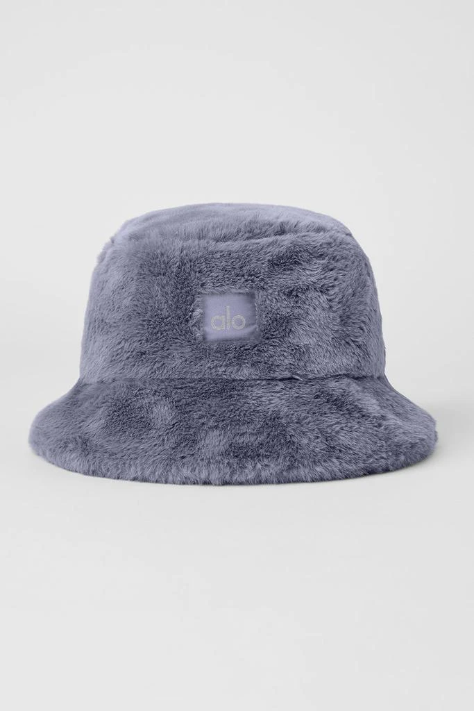 Alo Faux Fur Bucket Hat - Fog 1