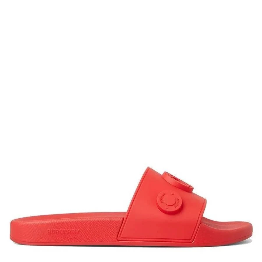Bright Red Furley Logo-Embellished Slide Sandals – On Sale  display picture 3