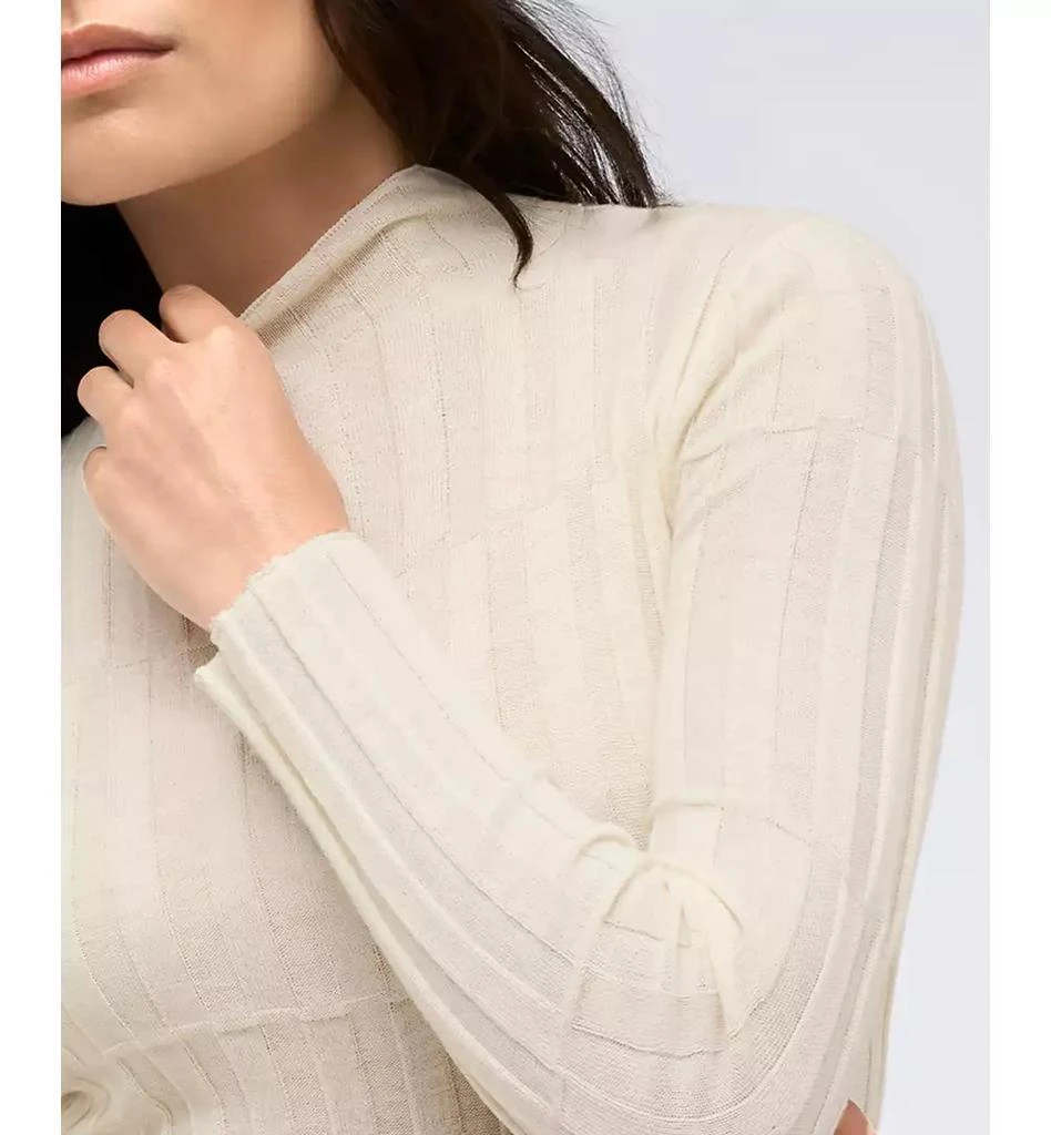 Kenneth Cole Women's Mock-Neck Ribbed Long-Sleeve Sweater 4
