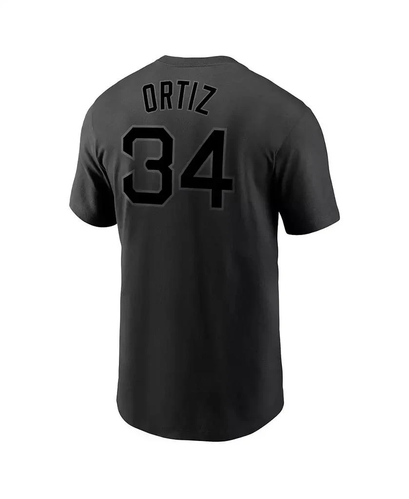 NIKE Men's David Ortiz Black Boston Red Sox Name & Number T-shirt 2