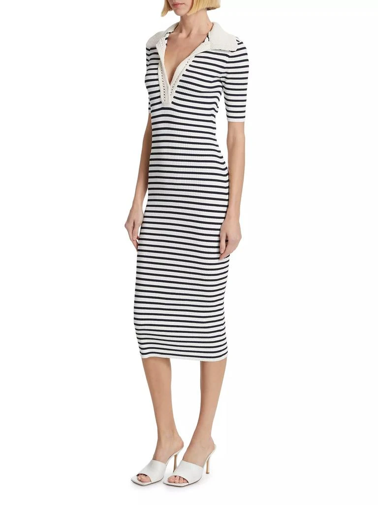 A.L.C. Darcy Striped Knit Midi-Dress 3