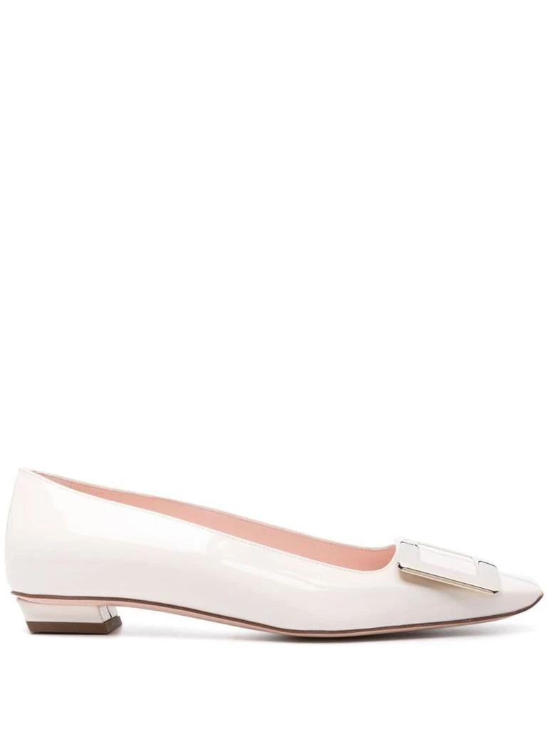 Roger Vivier BELLE VIVIER LEATHER BALLET FLATS 1