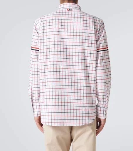 Thom Browne RWB Stripe checked cotton flannel shirt 4