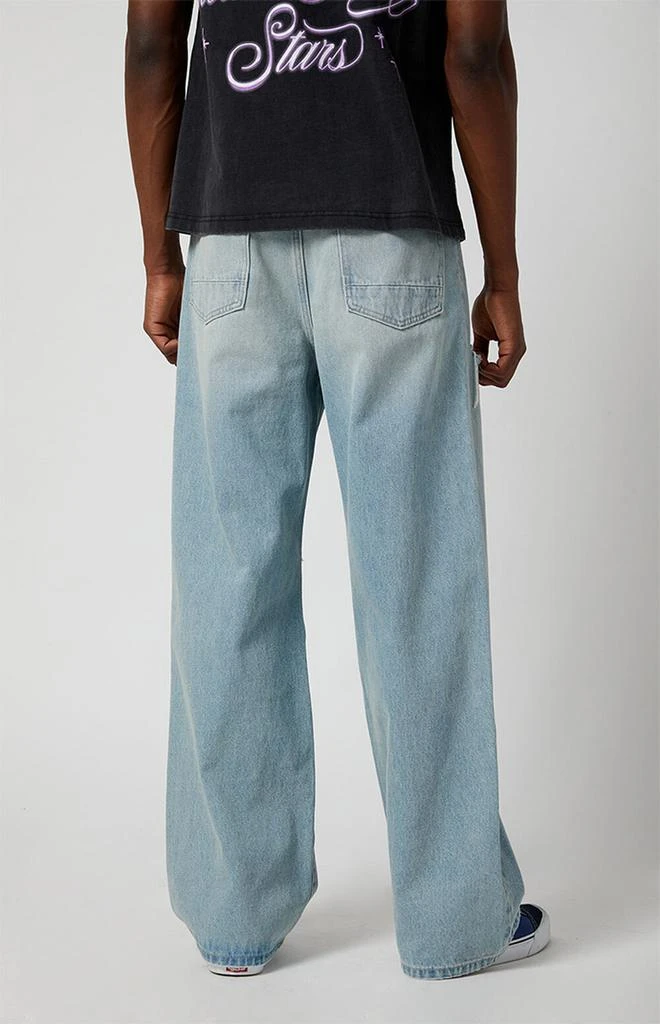 PacSun Blake Extreme Baggy Jeans Ripped Light Indigo 4